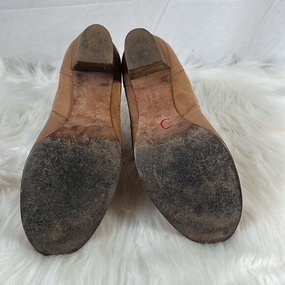 Kate Spade Luckie Tan Leather/Suede Distressed Booties Sz 8 - Picture 6 of 10